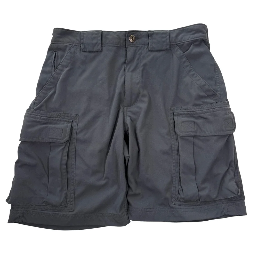 Duluth Trading Co Mens Cargo Shorts Gray Nylon Tactical Hiking Outdoor Size M 9